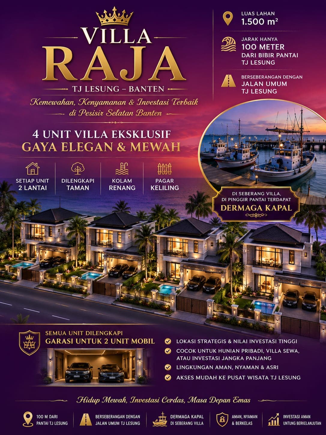 Villa Raja di Tanjung Lesung, Banten